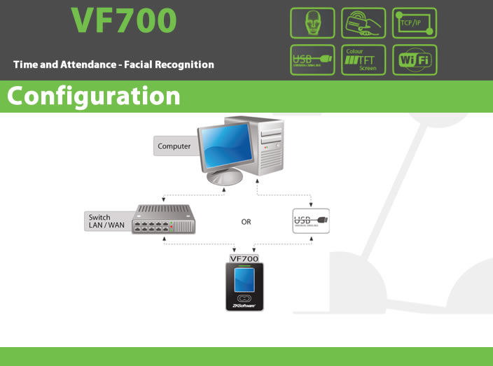 VF700 Facial Recognition and Biometric Time Attendance Product